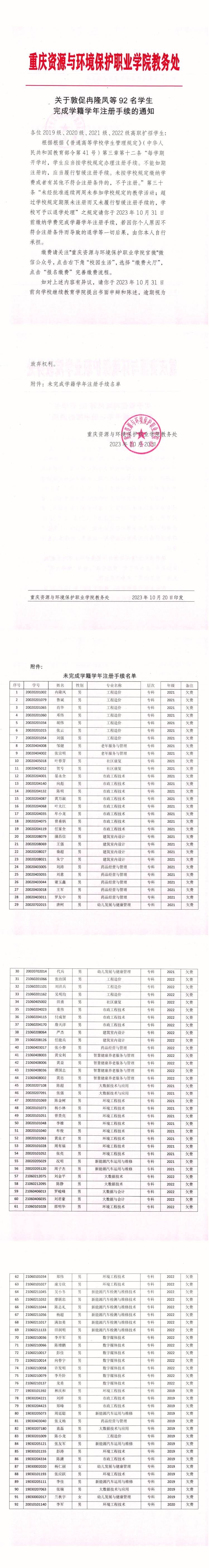 关于敦促冉隆凤等92名学生完成学籍学年注册手续的通知 (2).jpg